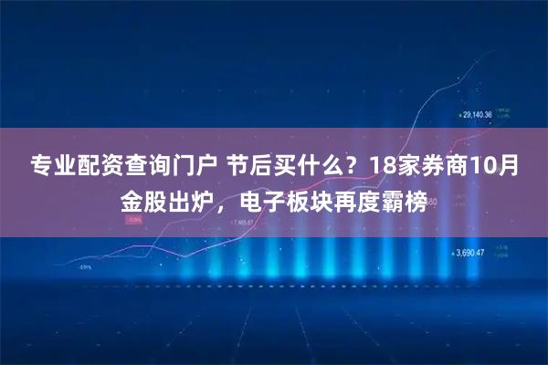 专业配资查询门户 节后买什么？18家券商10月金股出炉，电子板块再度霸榜